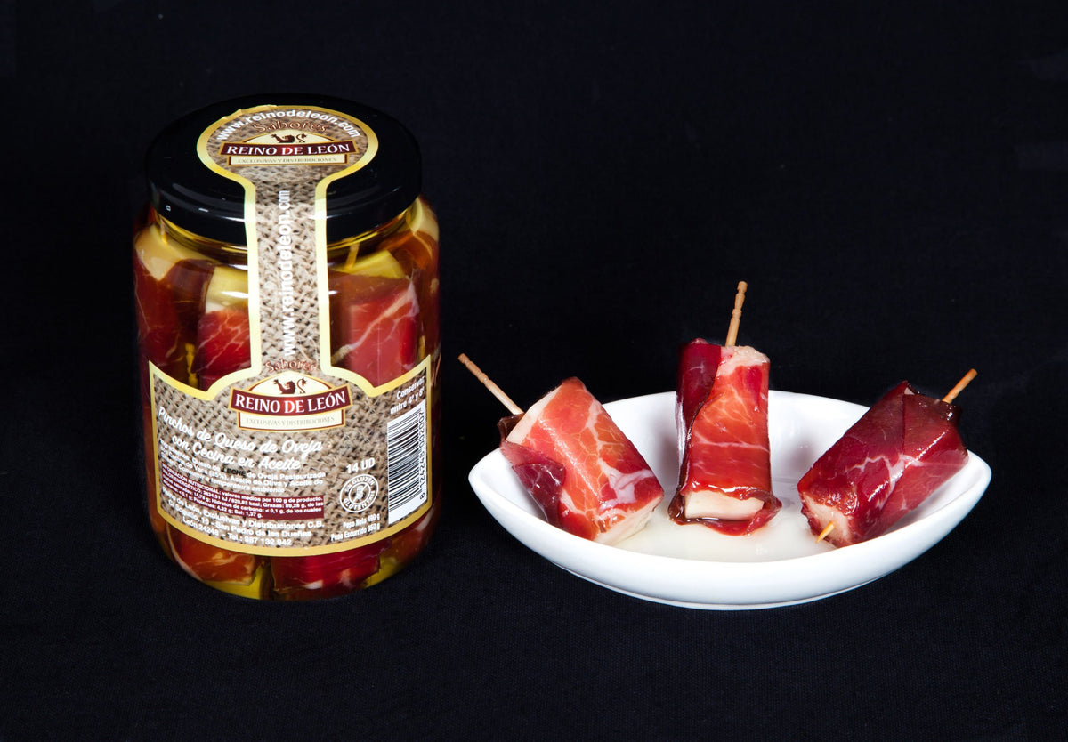 QUESO DE OVEJA CON CECINA EN ACEITE. 14UD