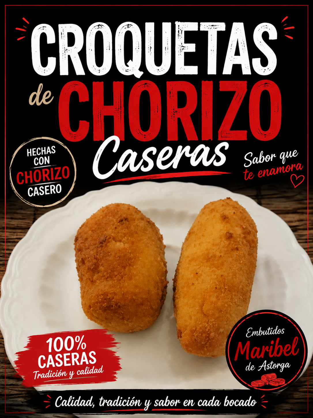 Croquetas de chorizo casero