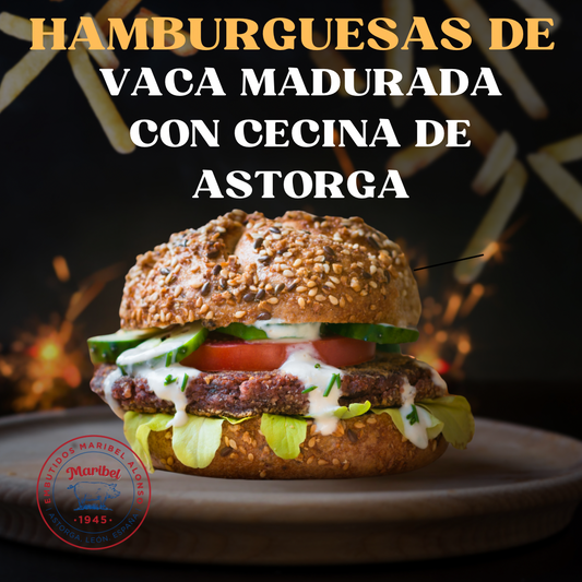 HAMBURGUESA VACA MADURADA CON CECINA. 120gr/uni